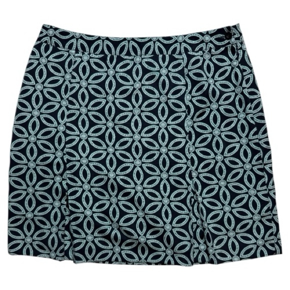 EP Pro Black and Mint Green Geometric Print Mini Golf Skort Size 12 EUC